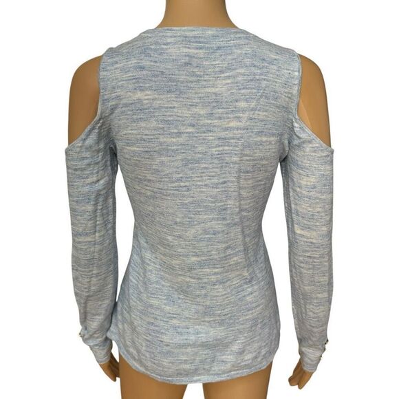 Lilly Pulitzer Lyon Pullover Sunny Shoulder Sweater Lapis Blue Space Dye M - Picture 5 of 9